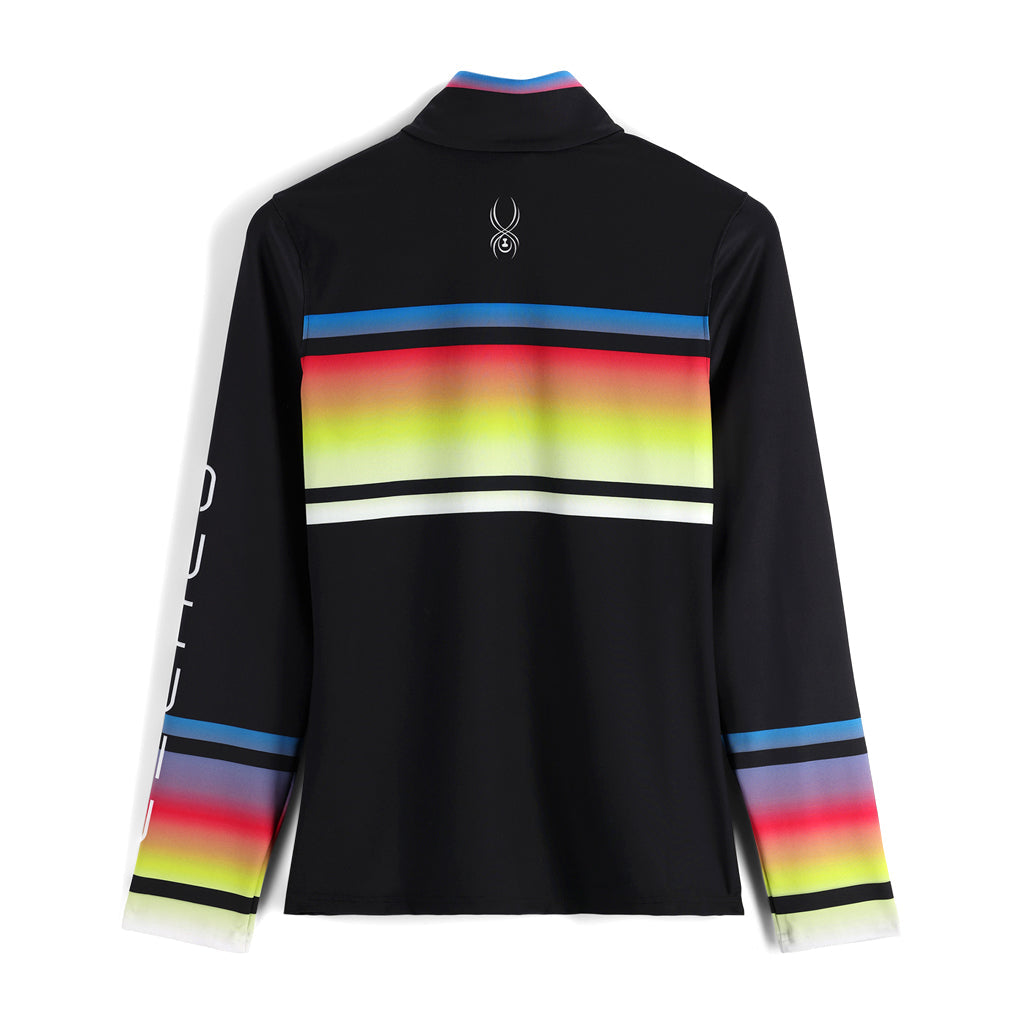 Damen-Ombre-Pullover mit halbem Reißverschluss - Schwarz (2022)