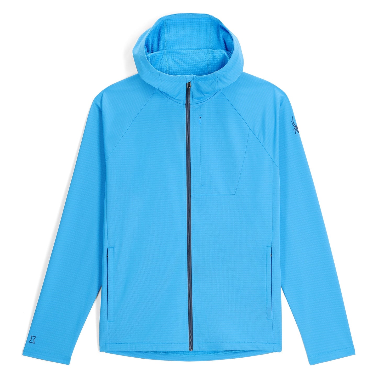 Sweat à capuche technique Gridweb pour homme - Bleu Aether