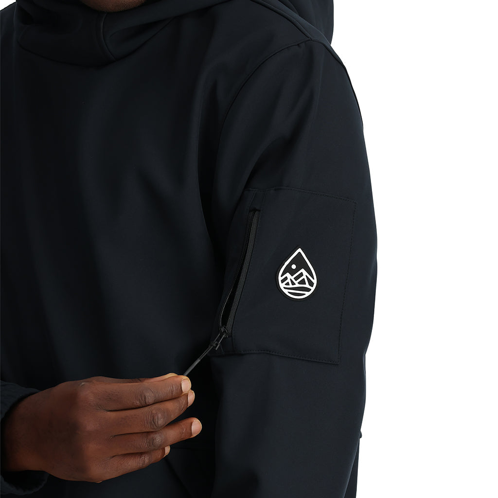 Sweat à capuche unisexe Softshell pour l'équitation - Noir