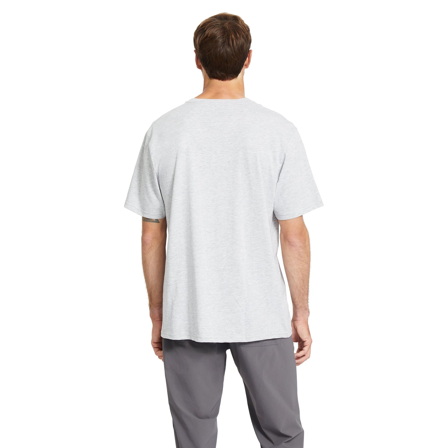 Herren-T-Shirt mit Logo-Print – Hellgrau