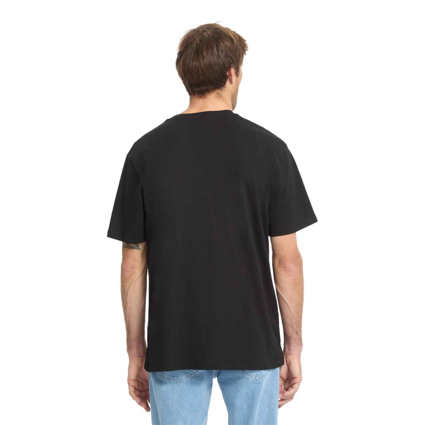 Herren-T-Shirt mit Bug-Logo, Kurzarm – Schwarz