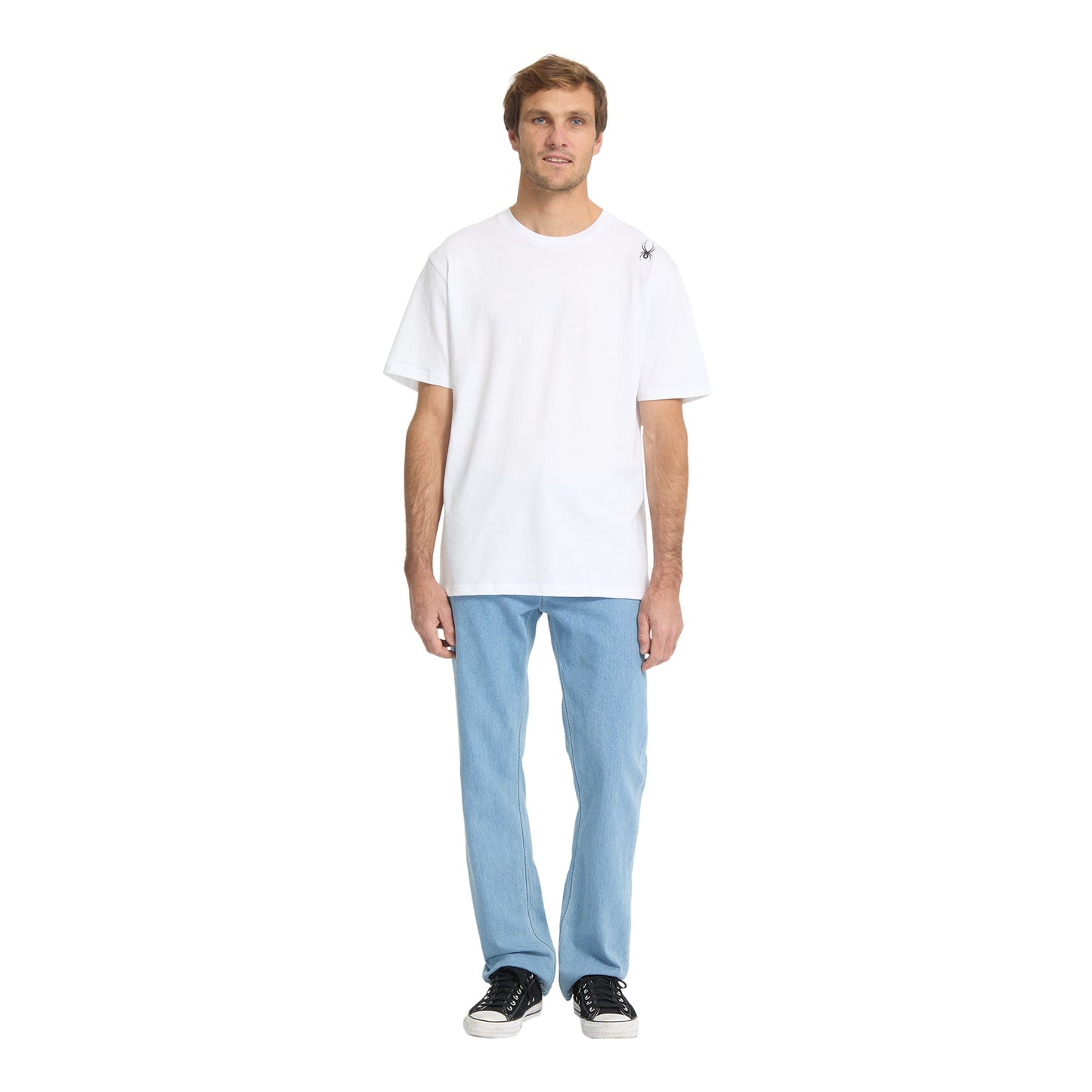 Herren-T-Shirt mit Bug-Logo, Kurzarm – Weiß