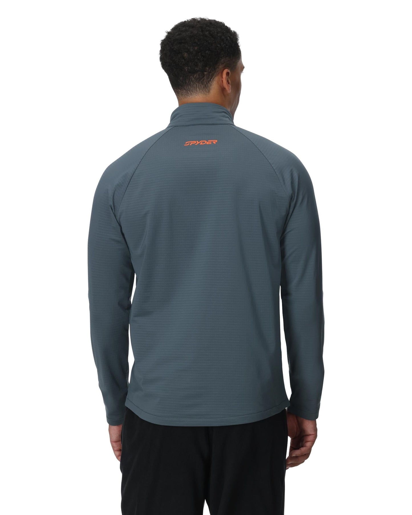 Sweat à capuche polaire Gridweb pour homme - Bleu ardoise