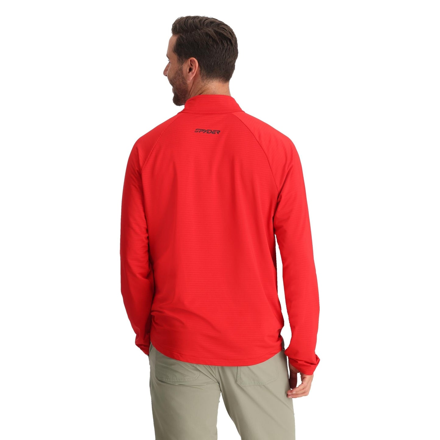 Demi-zip Gridweb pour homme - Rouge Spyder