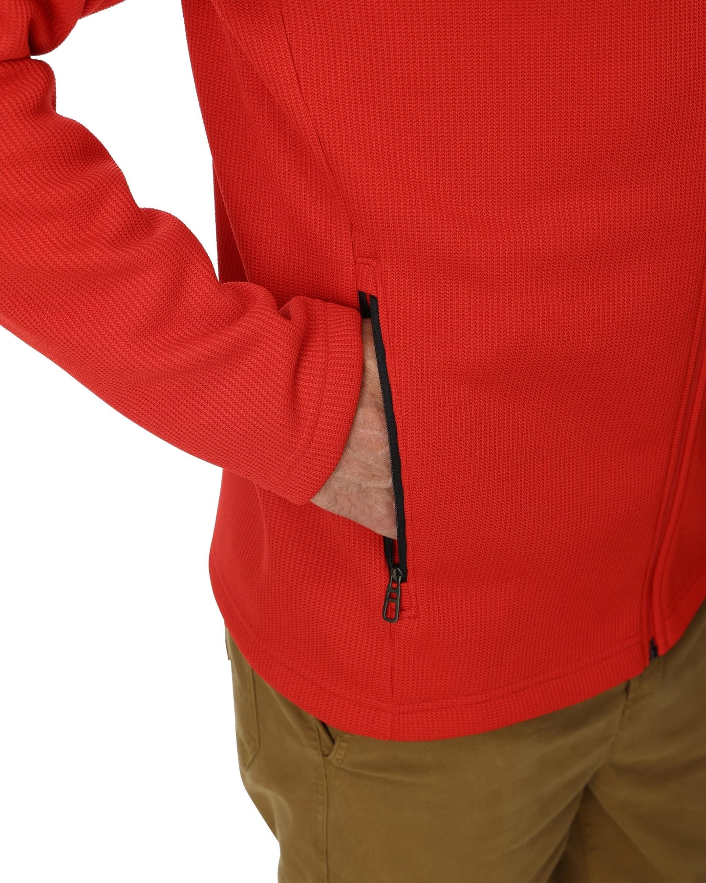 Veste zippée intégrale Wengen Bandit pour homme - Rouge Spyder