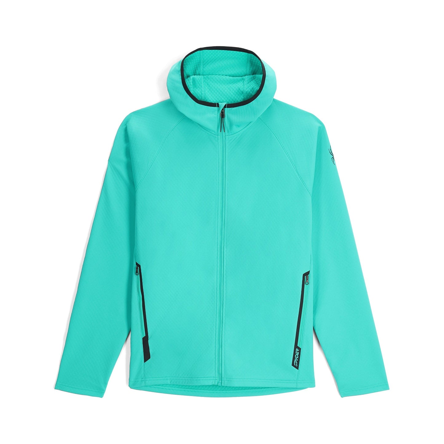 Sweat à capuche Gridweb ShellFleece™ pour homme - Vert turquoise