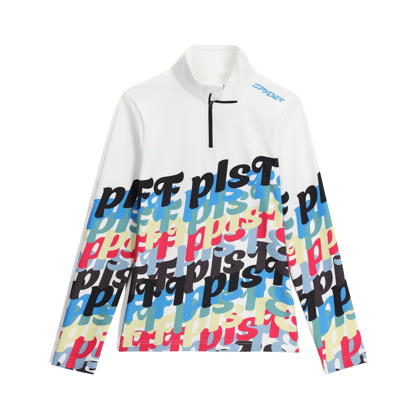 Vivid Damen-Pullover mit halbem Reißverschluss – Weiß