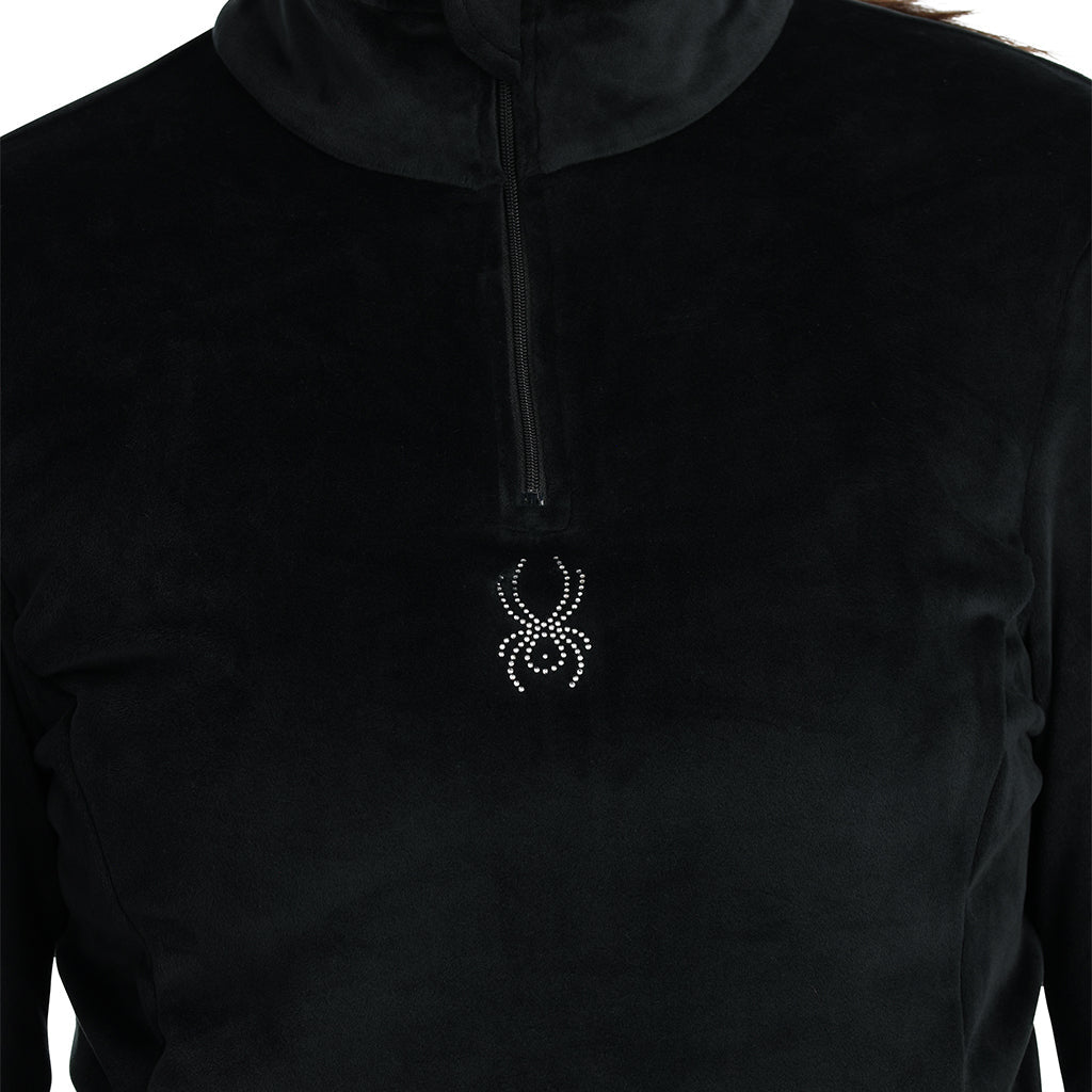 Damen Shimmer Bug Half Zip - Schwarz
