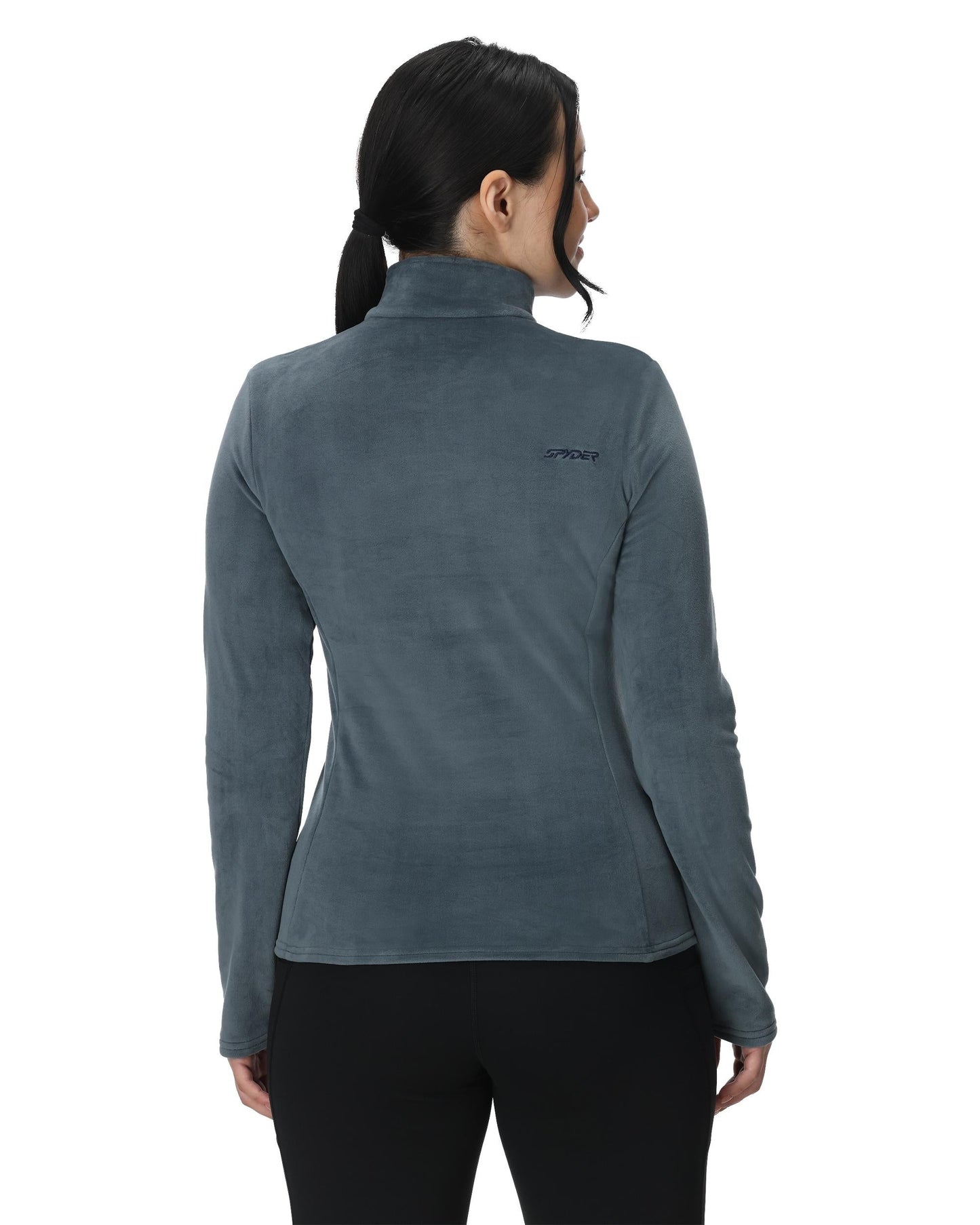 Pull demi-zip Shimmer Bug pour femme - Bleu ardoise