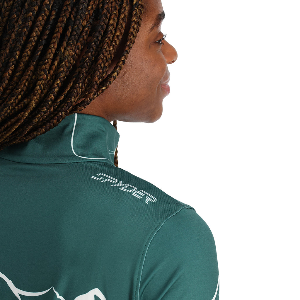 Pull demi-zip Figure 8 pour femme - Vert cyprès