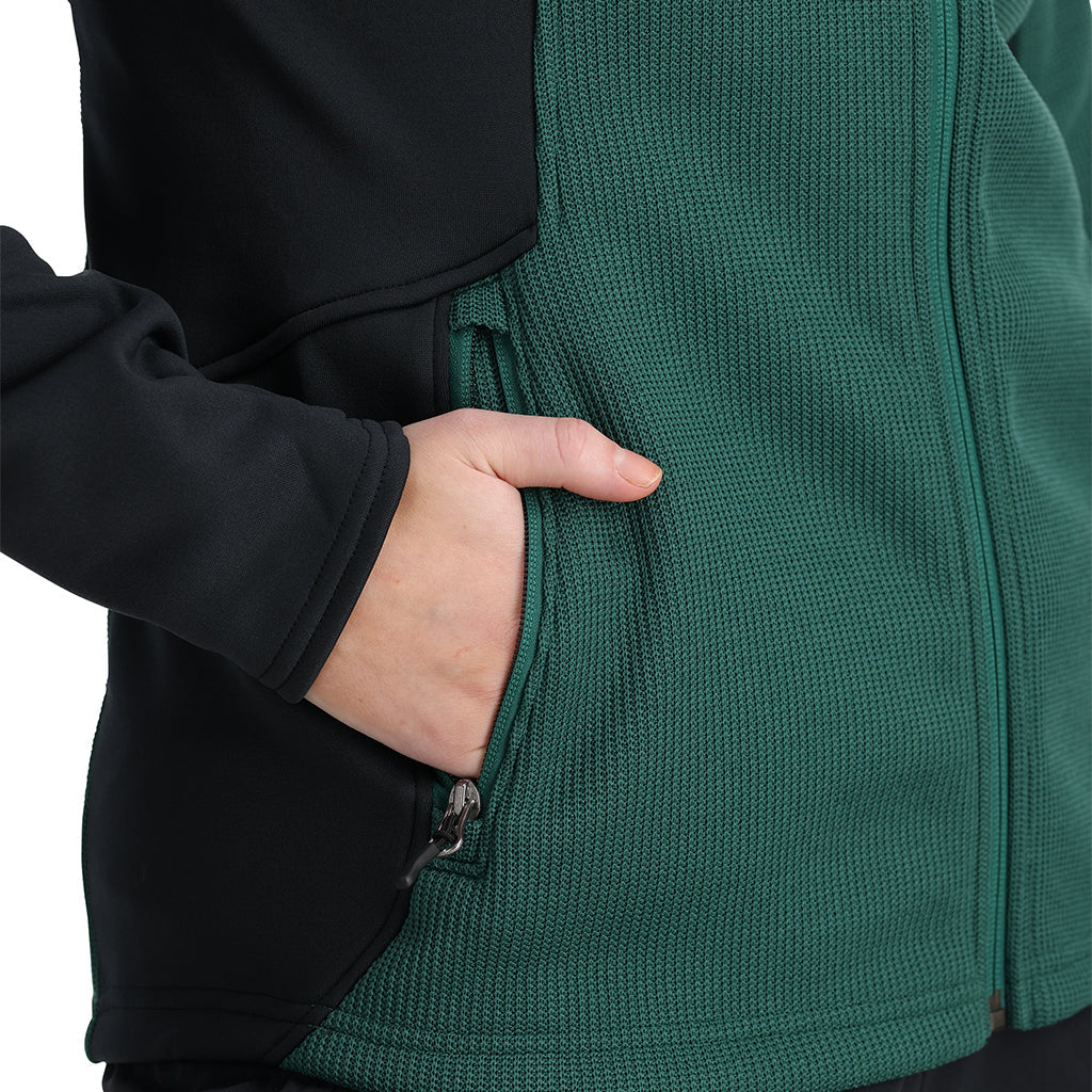 Pull Bandita à fermeture éclair intégrale pour femme - Vert cyprès
