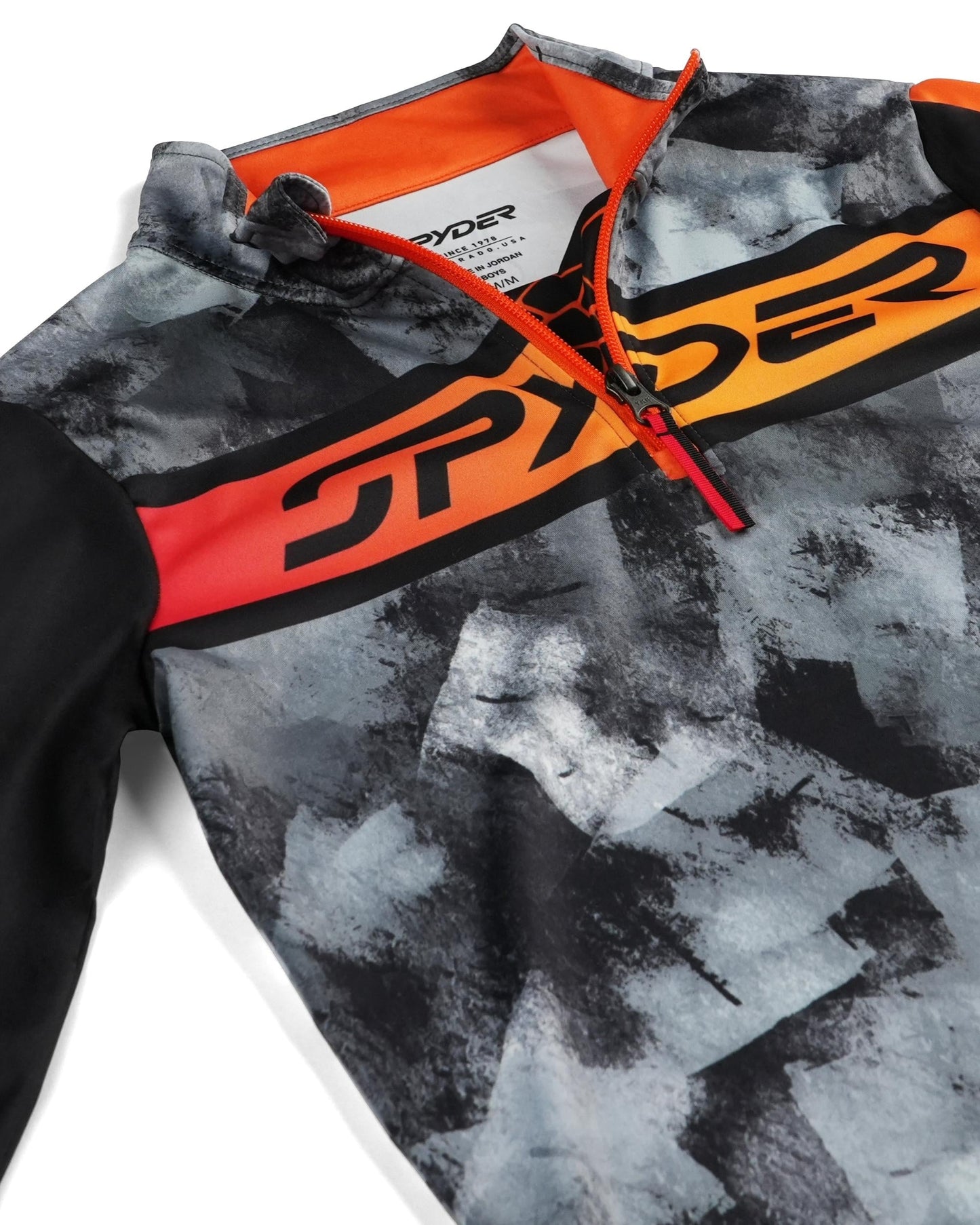 Jacobs Jungen-Halbzip-Pullover – Schwarzes Block-Camouflage