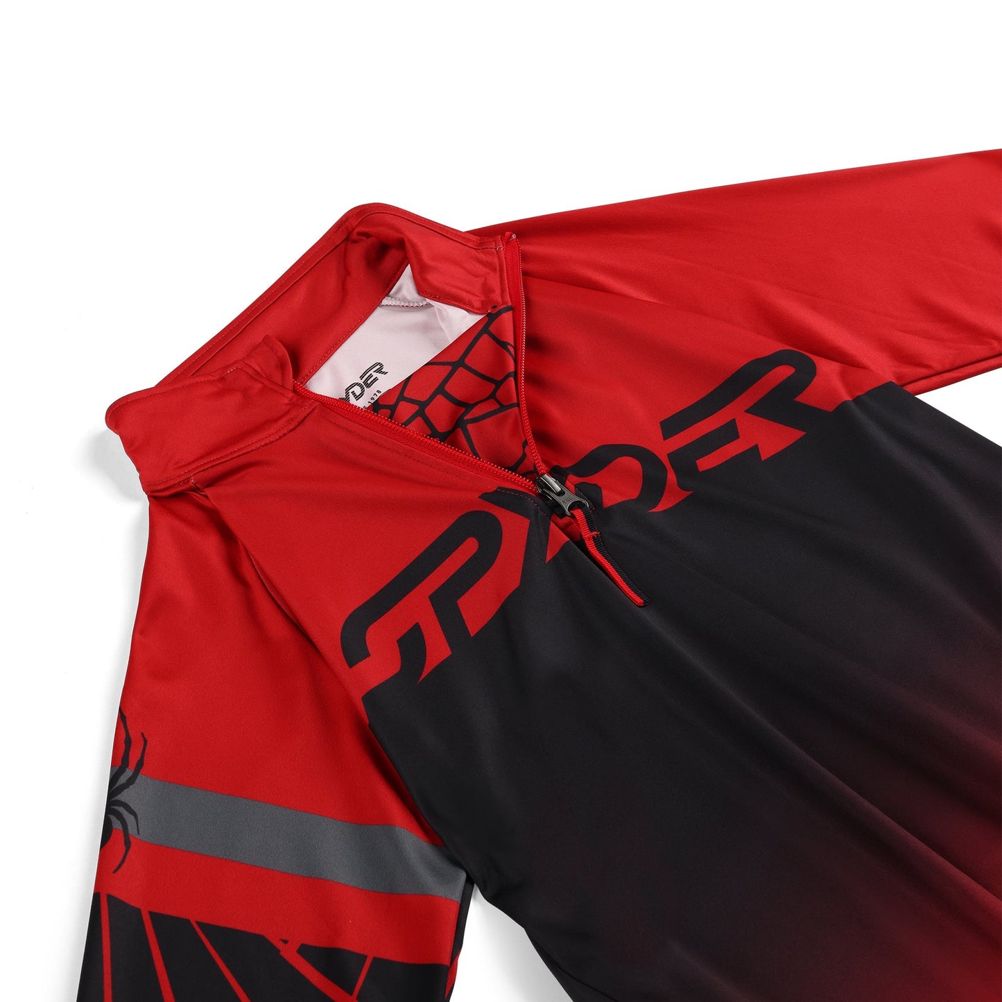 Pull demi-zip incliné pour petits garçons - Rouge Spyder