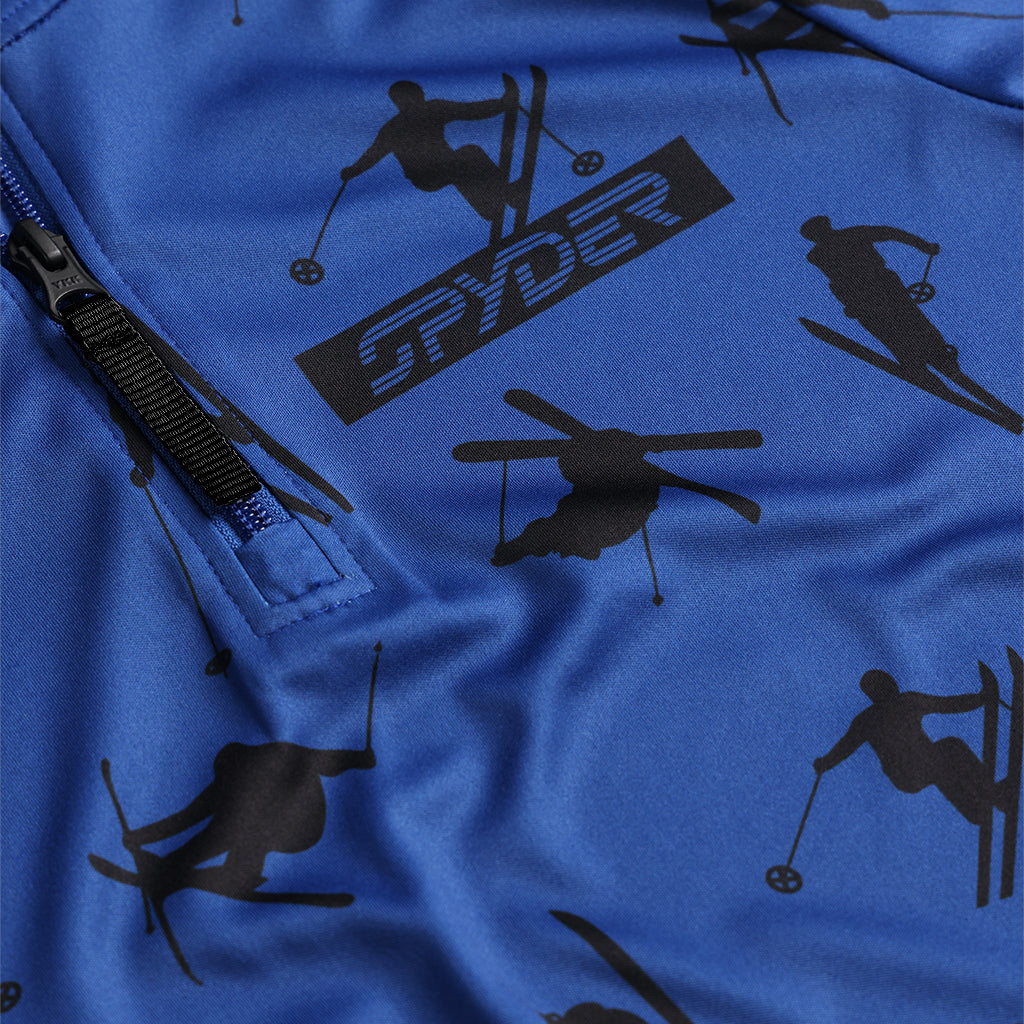 Journée de ski pour garçons - Demi-zip - Bleu électrique