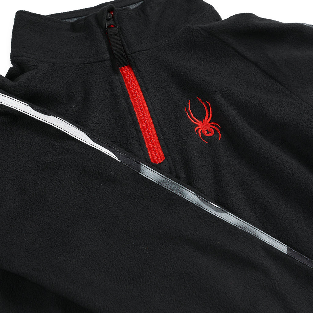 Speed Fleece-Fleecejacke für Kleinkinder mit halbem Reißverschluss – Schwarz