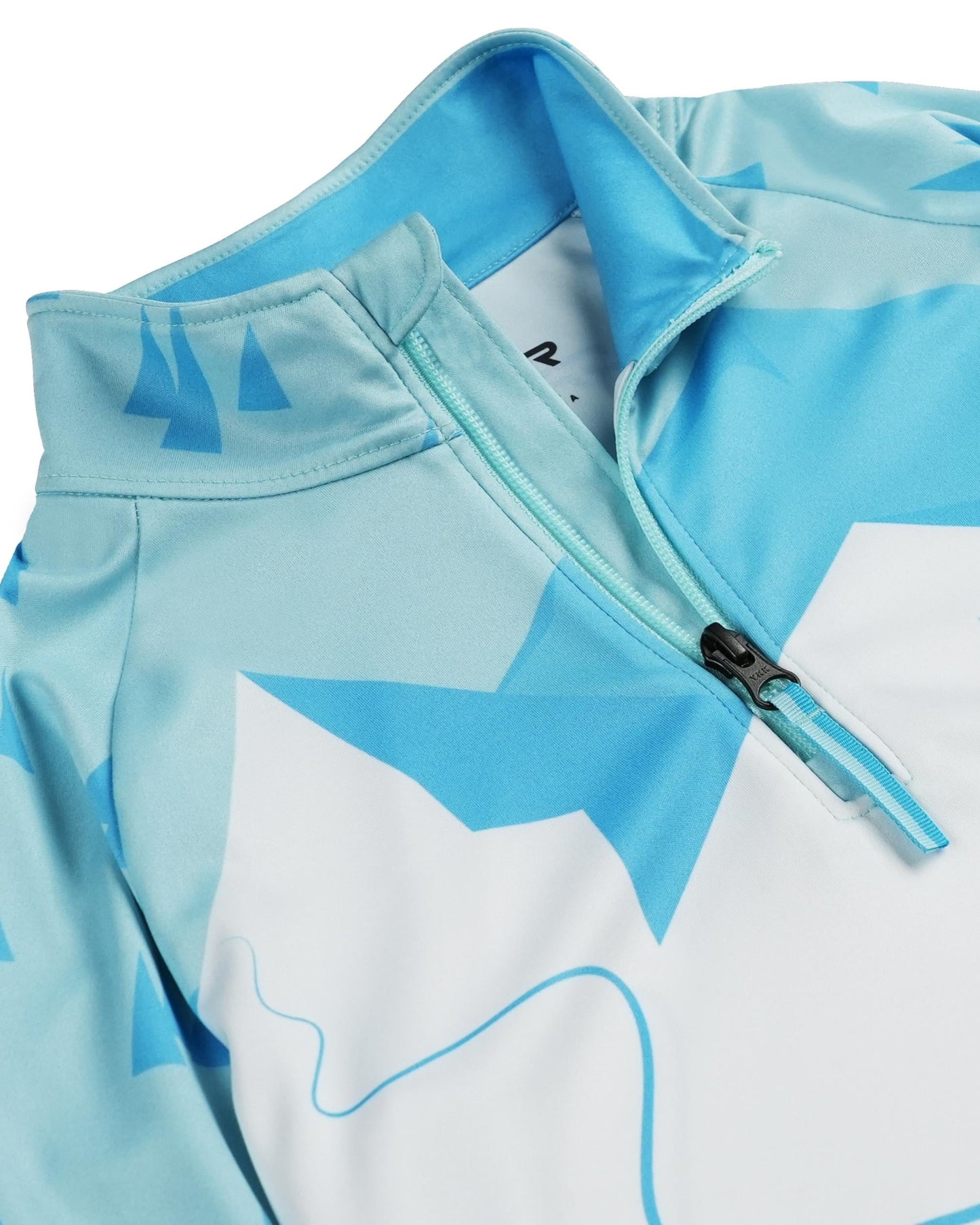 Demi-zip Surface pour filles - Bleu cristal