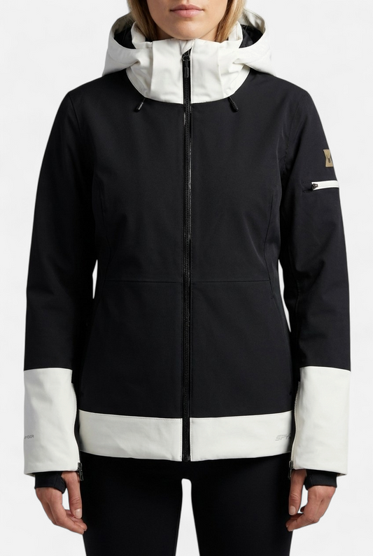 Veste bleue et blanche