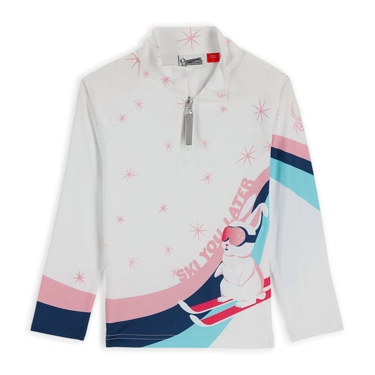 Reflect Half Zip für kleine Mädchen – Weiß (2022)