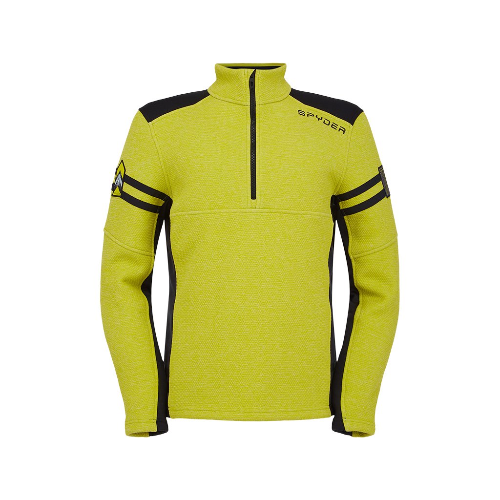 Wengen demi-zip homme - Citron