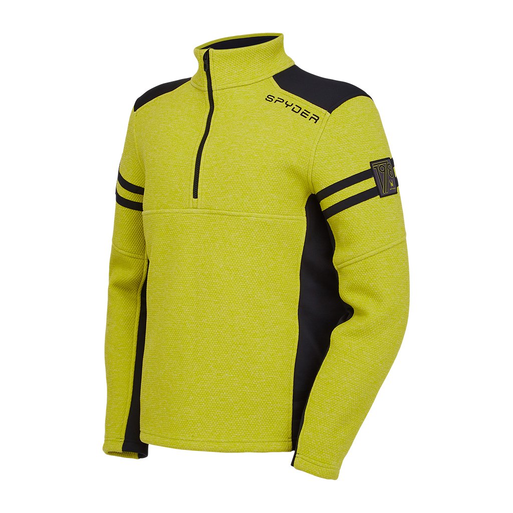 Wengen demi-zip homme - Citron