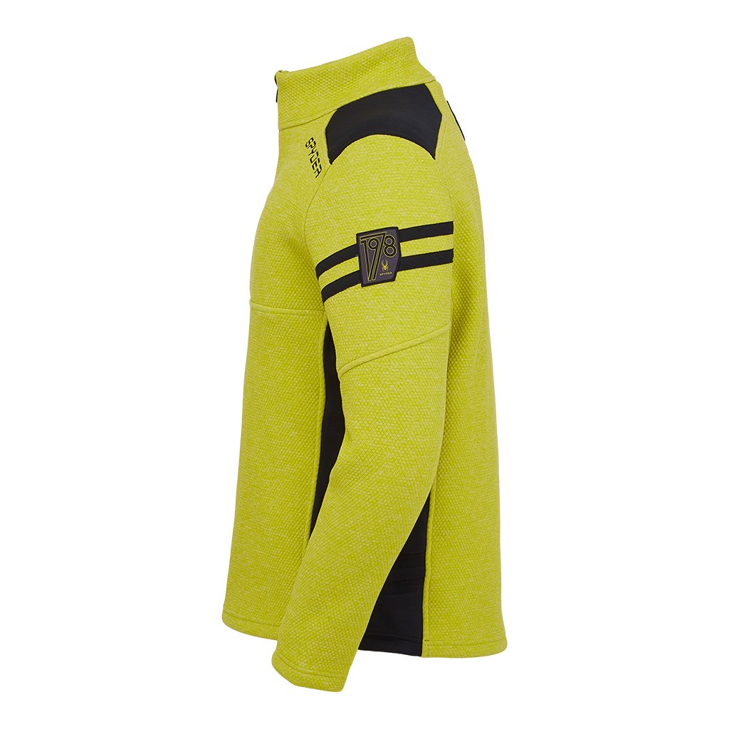 Wengen demi-zip homme - Citron