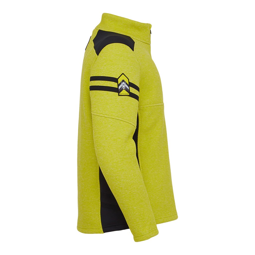 Wengen demi-zip homme - Citron