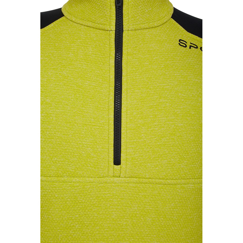 Wengen demi-zip homme - Citron