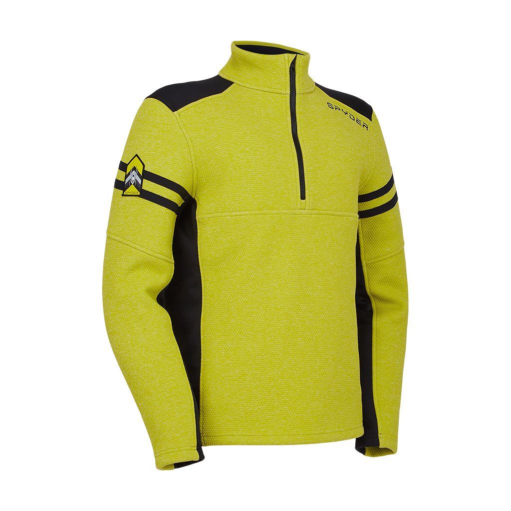 Wengen demi-zip homme - Citron