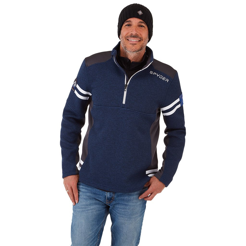 Wengen demi-zip homme - Abysse