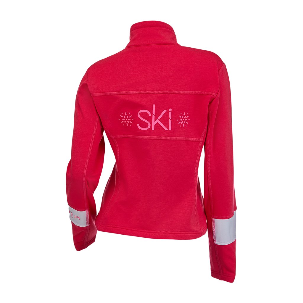 Pull Speed ​​1/4 Zip Femme - Cerise
