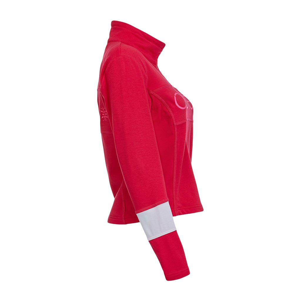 Pull Speed ​​1/4 Zip Femme - Cerise