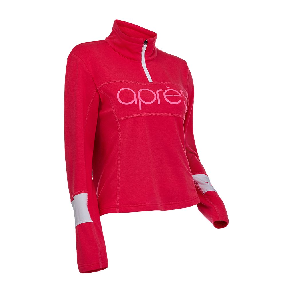 Pull Speed ​​1/4 Zip Femme - Cerise
