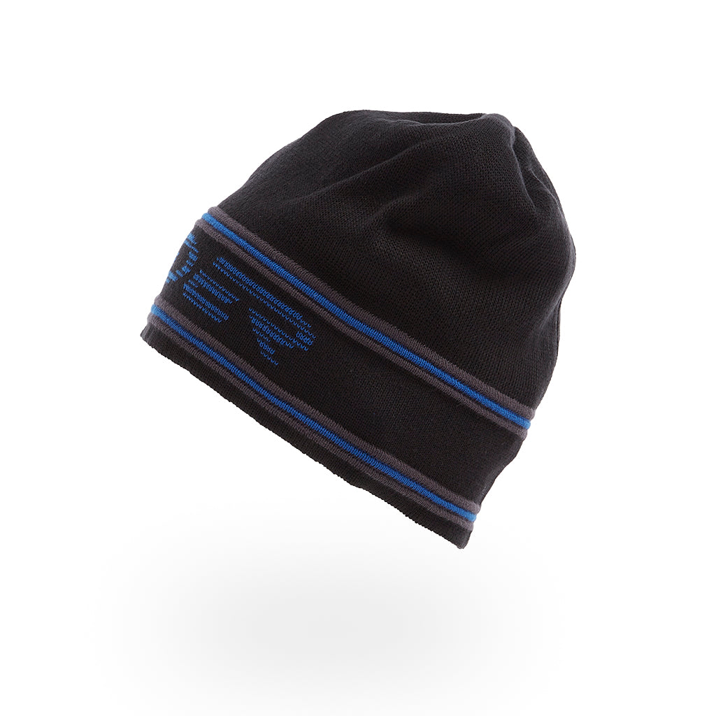 Herren-Strickmütze mit Retro-Logo – Schwarz (2022)