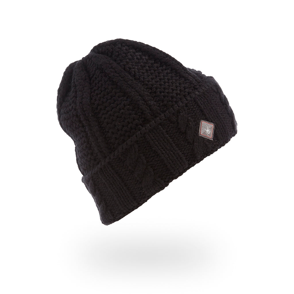 Pull en maille torsadée pour femme - Noir (2022)