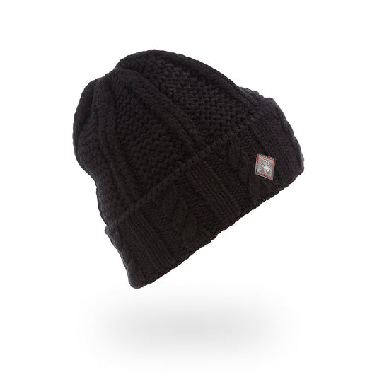 Damen-Zopfstrickpullover - Schwarz (2022)