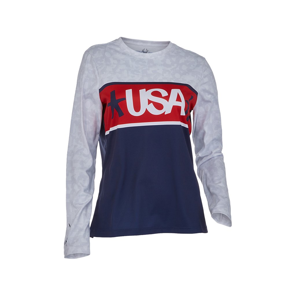 Pull de ski USA pour femme - Blanc
