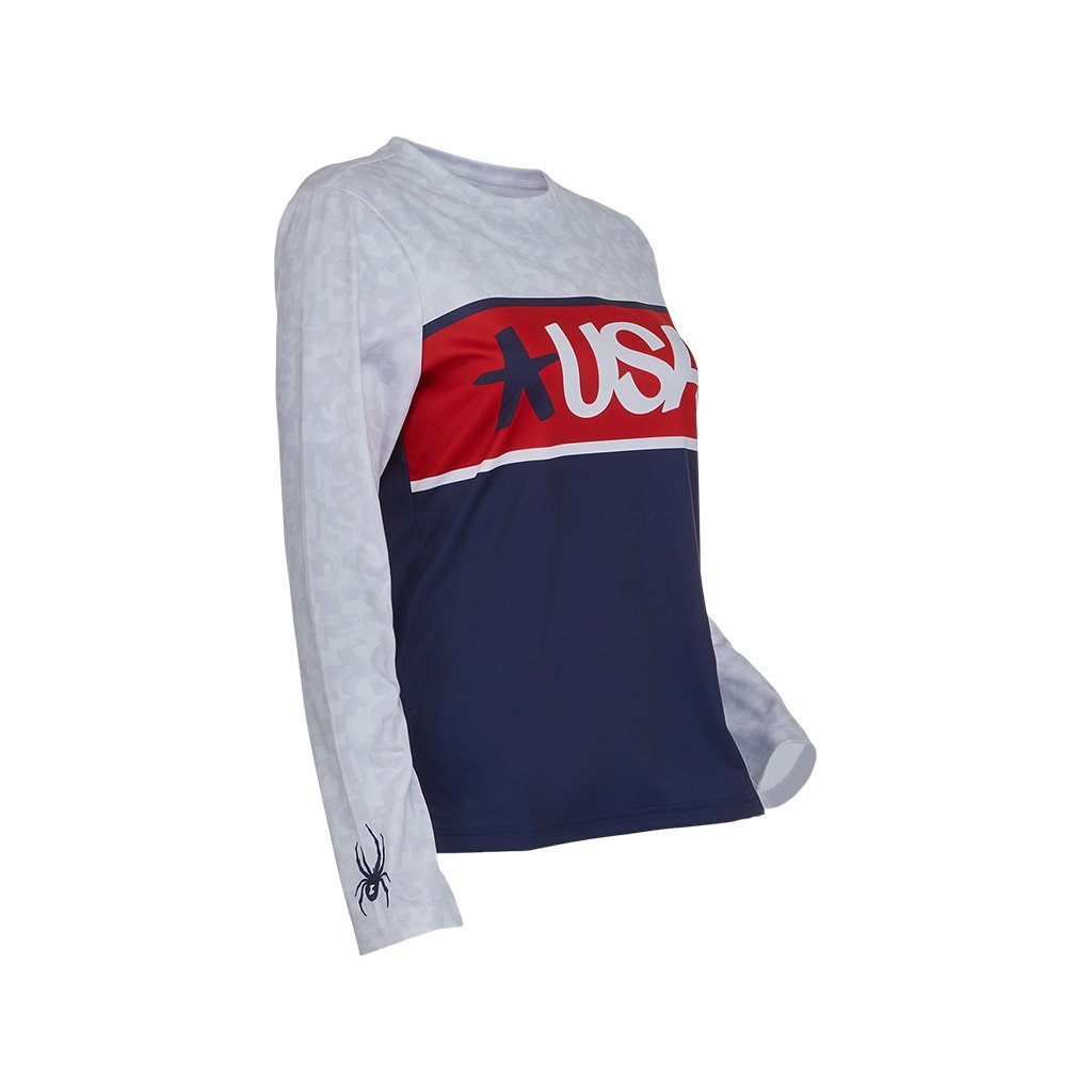 Pull de ski USA pour femme - Blanc