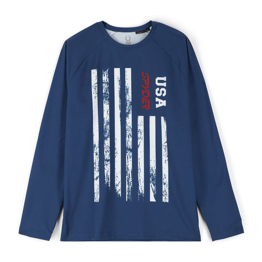 Herren Pump Langarm-Rundhals-Sweatshirt - USA Abyss (2022)