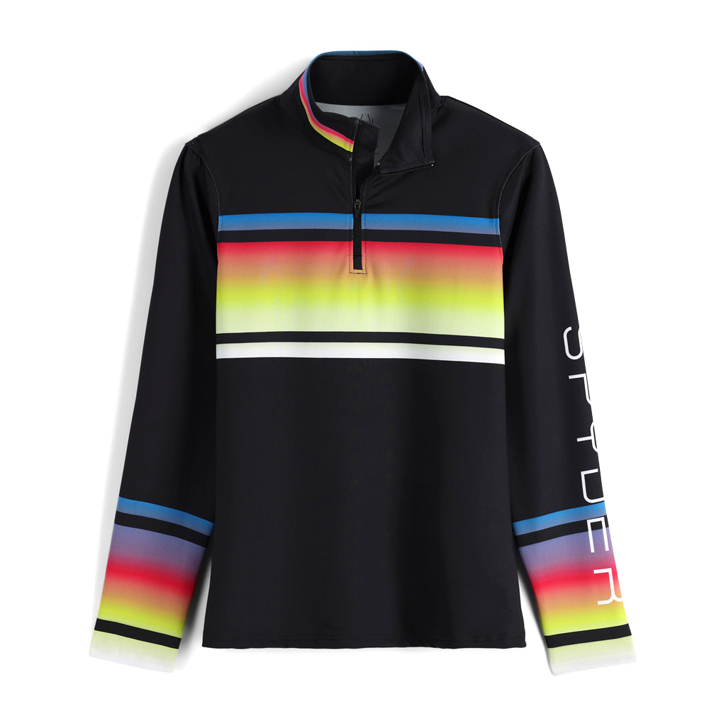 Damen-Ombre-Pullover mit halbem Reißverschluss - Schwarz (2022)