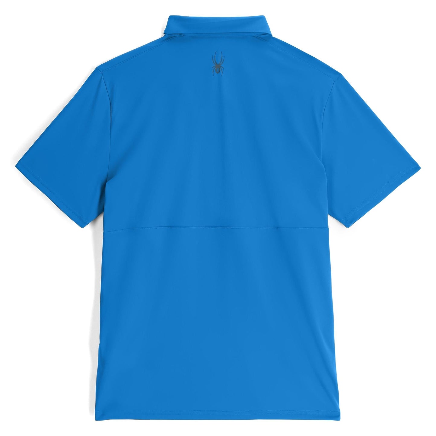 Links Kurzarm-Tech-Polo für Herren – Kobalt