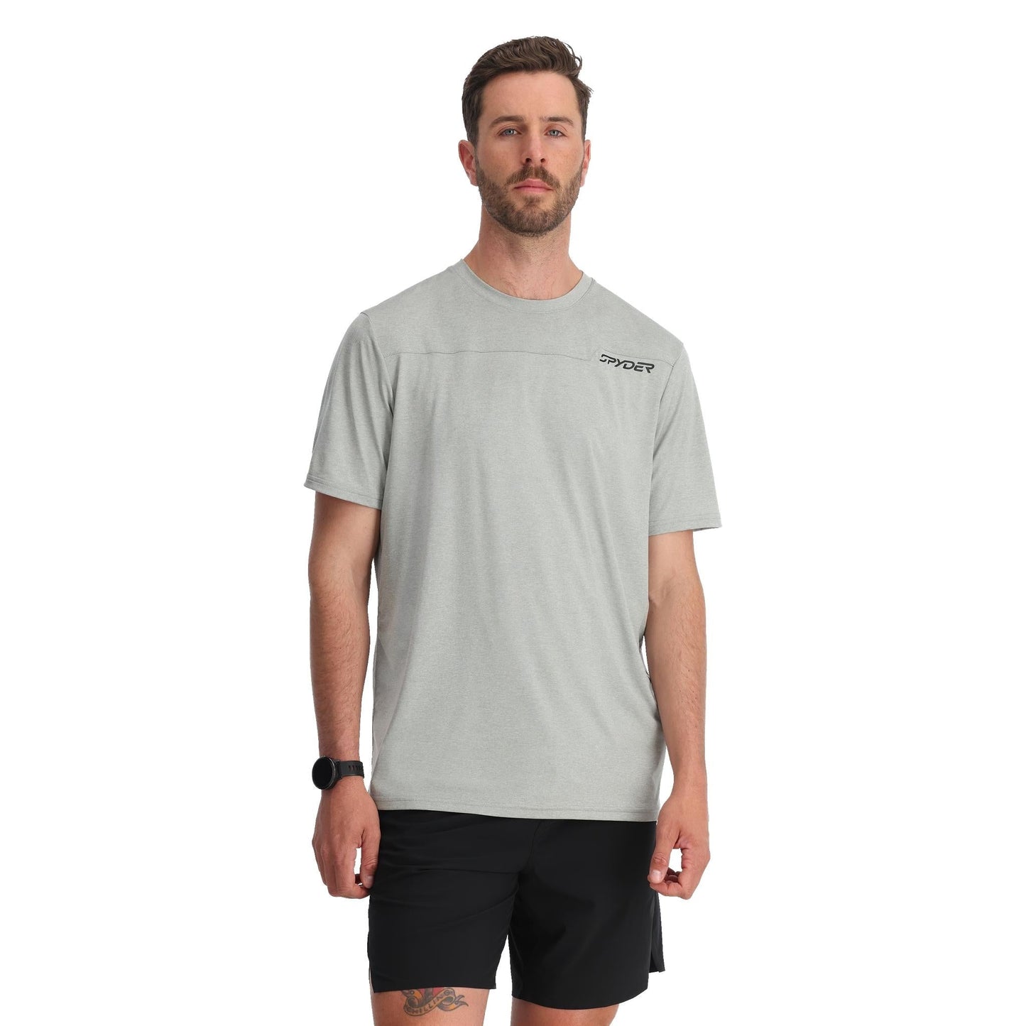 T-shirt technique à manches courtes Arc pour homme - Gris étain