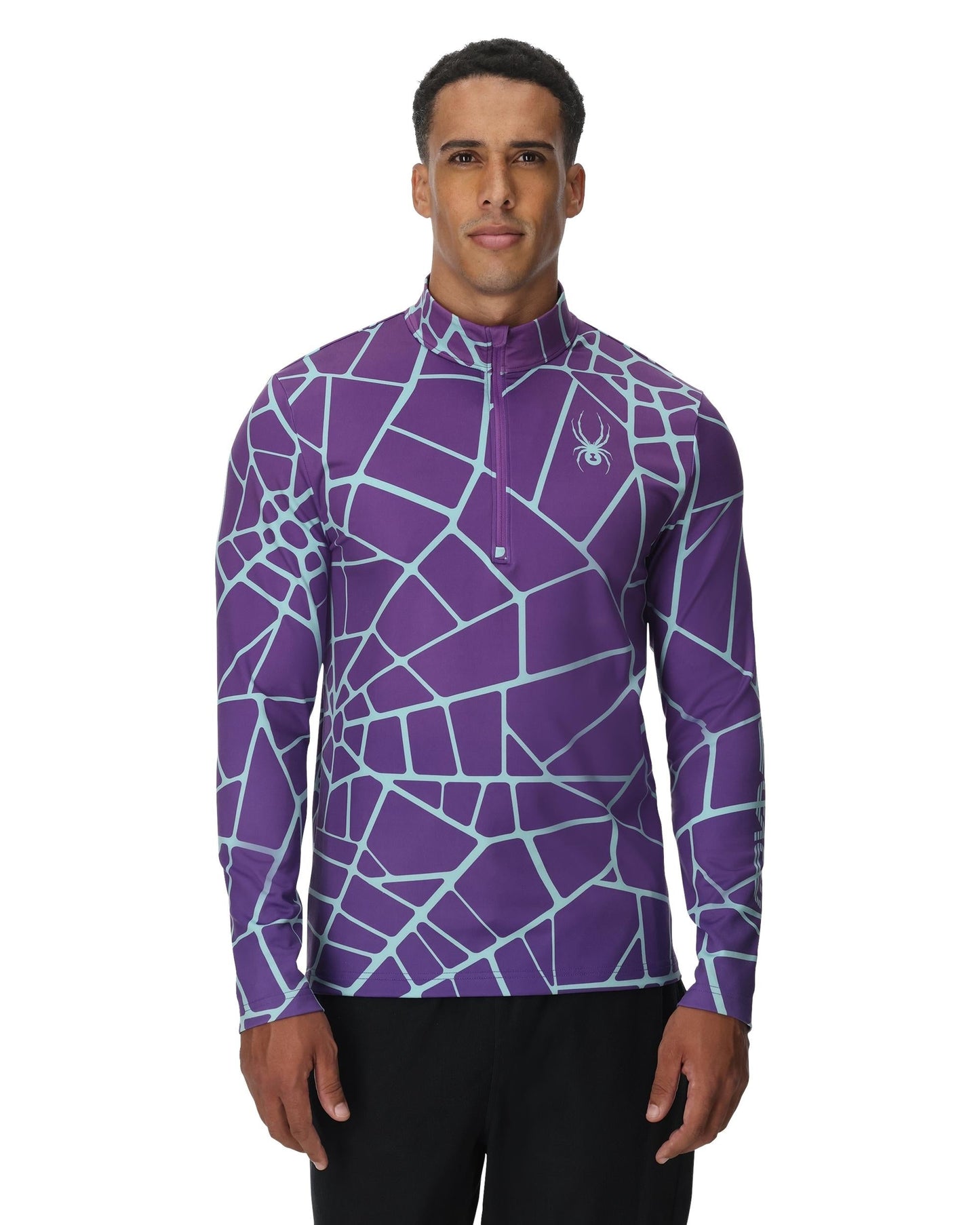 Veste Podium demi-zip pour homme - Violet foncé