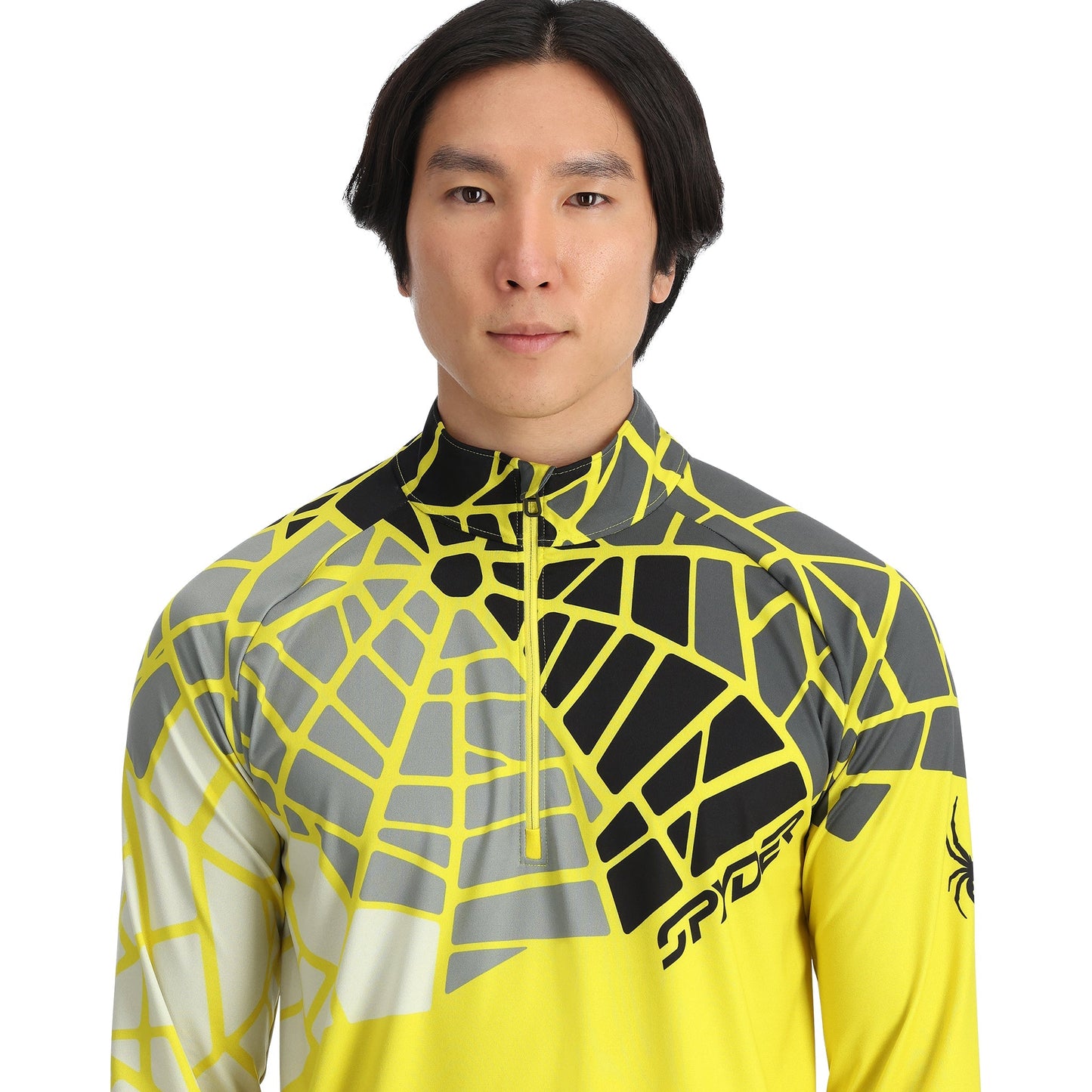 Demi-zip Legacy pour homme - Jaune acide