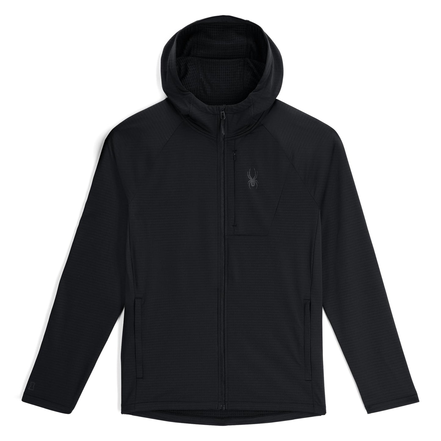 Herren-Gridweb-Hoodie – Schwarz