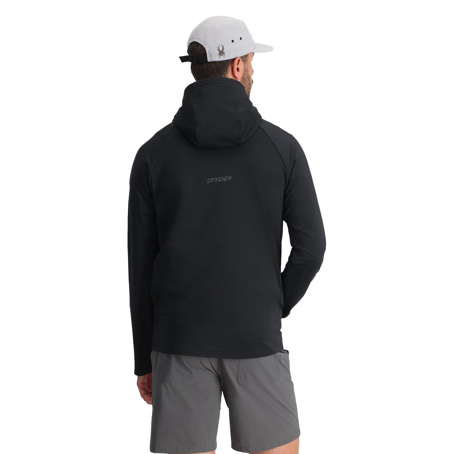 Herren-Gridweb-Hoodie – Schwarz