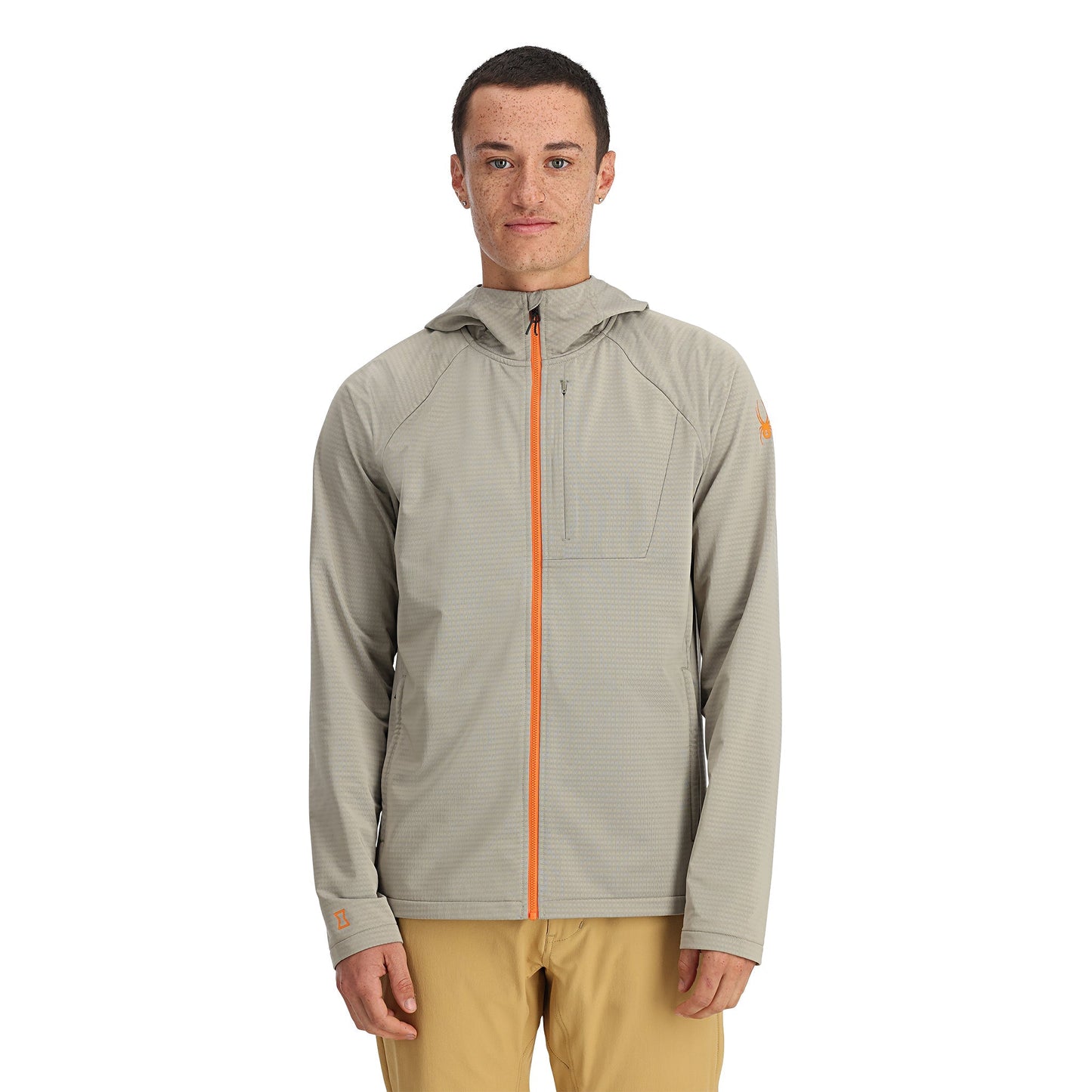 Gridweb Tech Hoodie für Herren – Beton