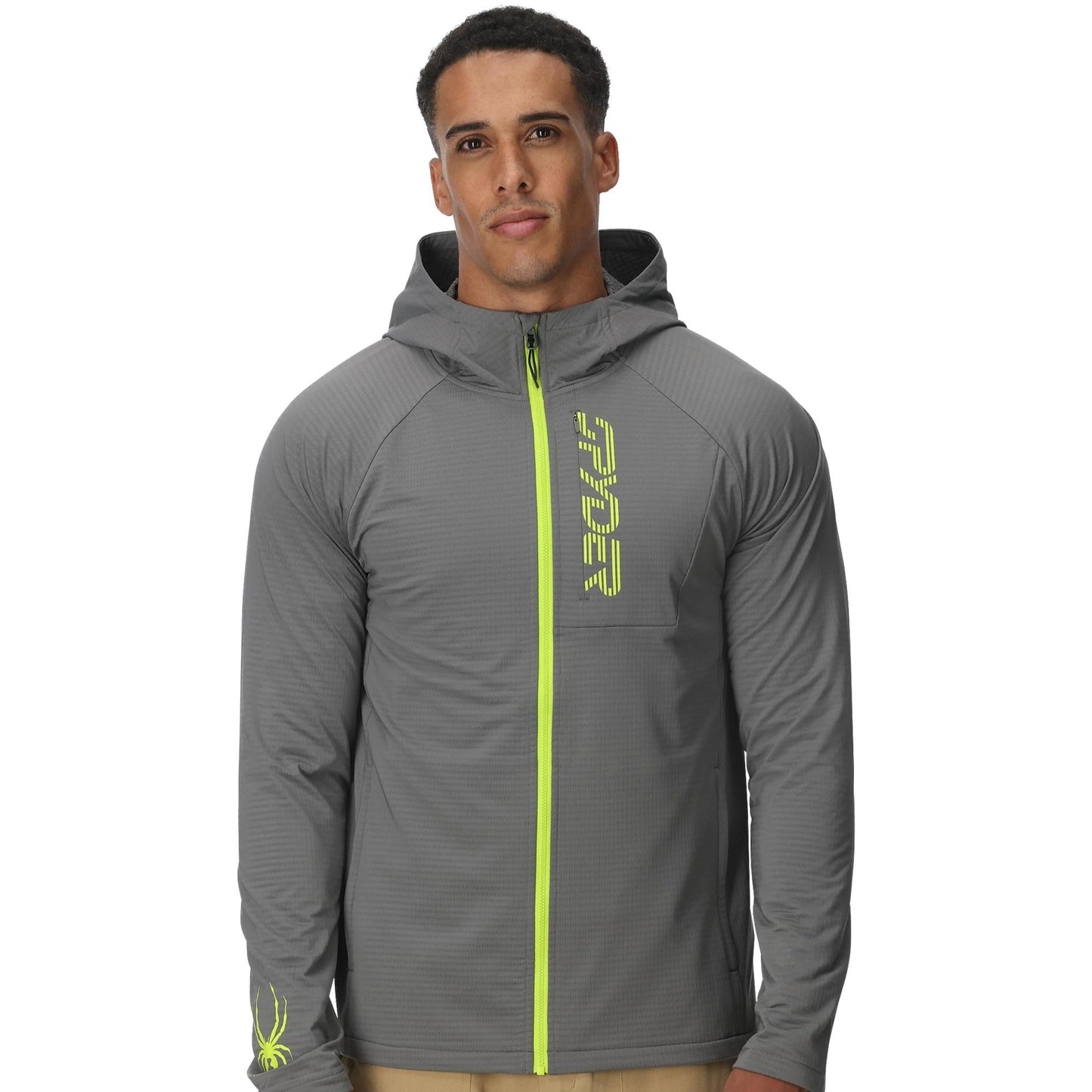 Herren-Fleece-Hoodie mit Gridweb-Technologie – Sturm
