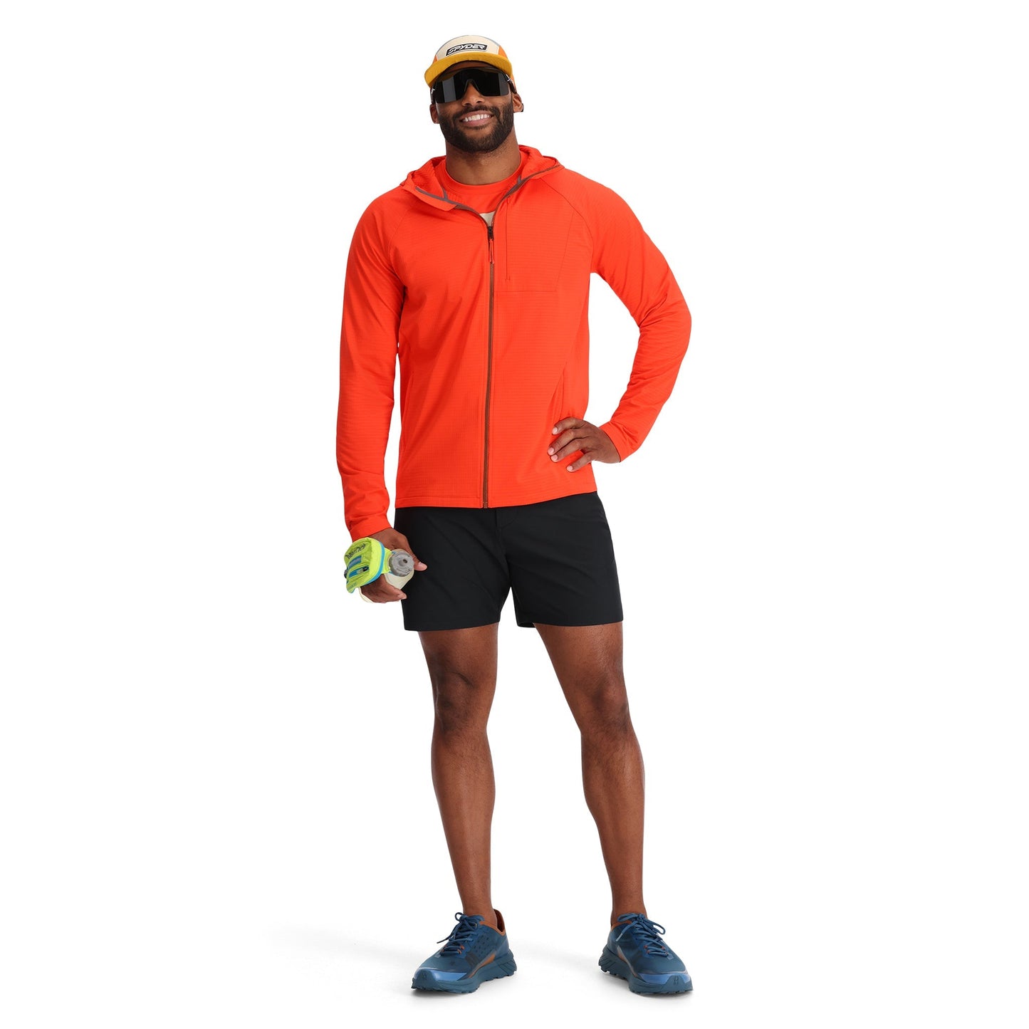 Gridweb Tech Hoodie für Herren – Twisted Orange