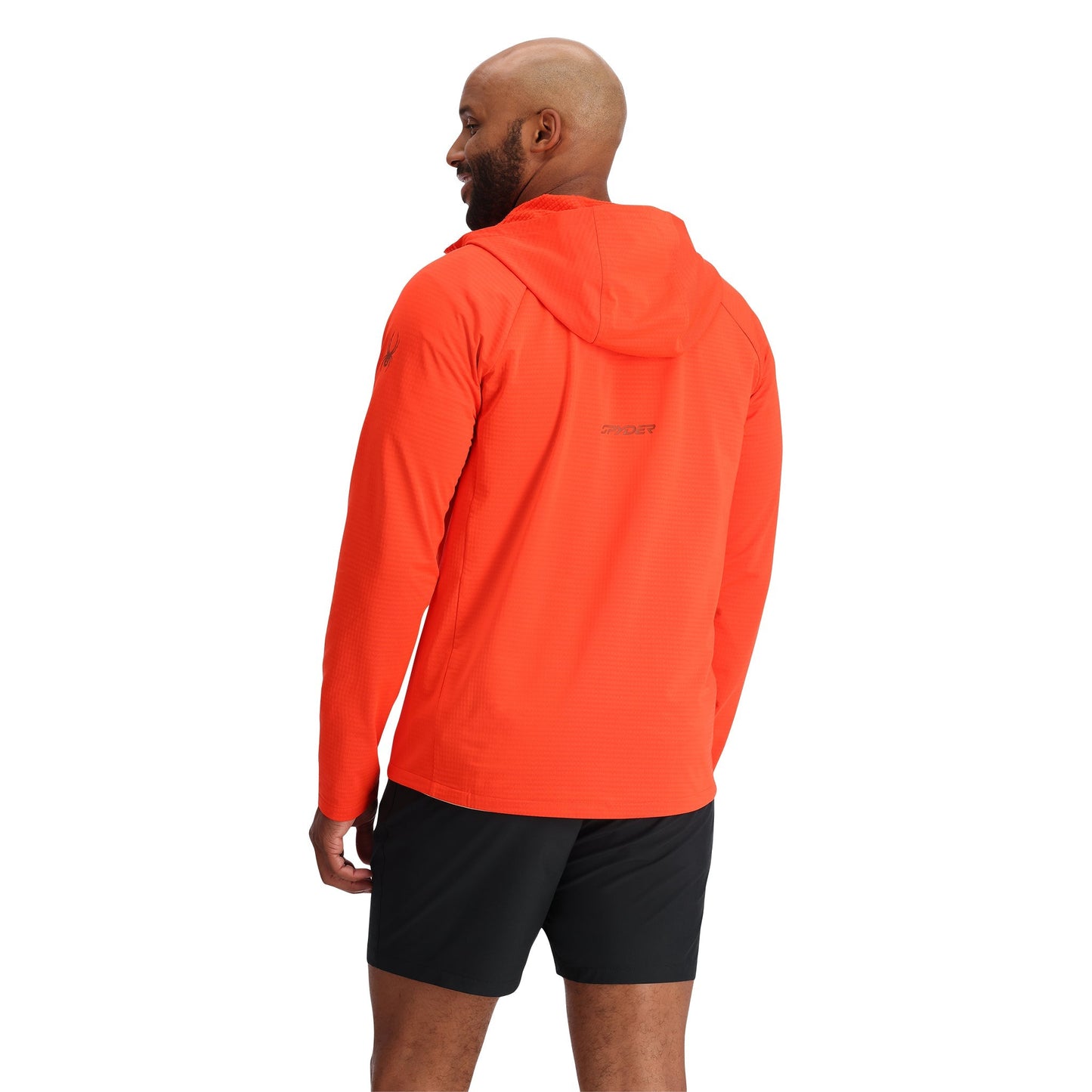 Gridweb Tech Hoodie für Herren – Twisted Orange