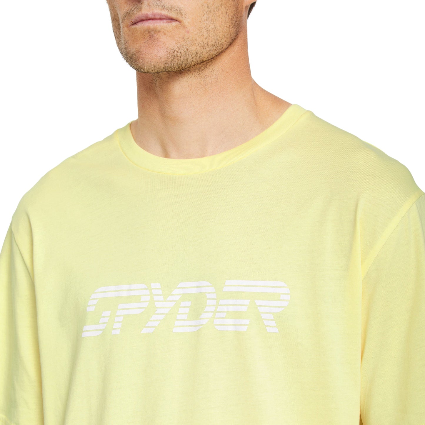 Herren-T-Shirt mit Logo-Print – Aura Gelb